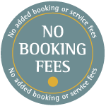 No booking fees cottage badge